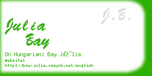 julia bay business card